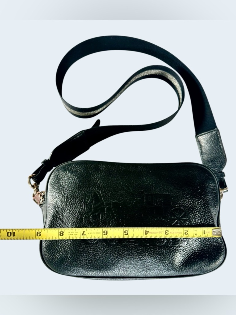 Coach Black Pebbled Leather Jes Crossbody Bag - Picture 12 of 16